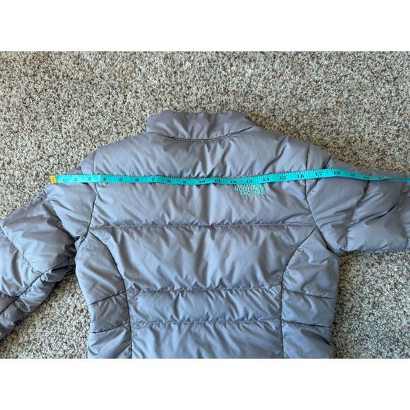 THE NORTH FACE Kids Down PUFFER COAT, SIZE 10-12, Gray & Teal - Picture 6 of 14